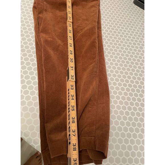 Vintage Women Pants XS Brown Corduroy Beaded High Rise Pleat Celestial Boho 70s - Picture 9 of 11